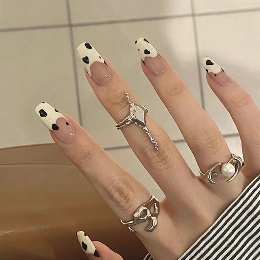 Cow Print Chic Press-On Nails