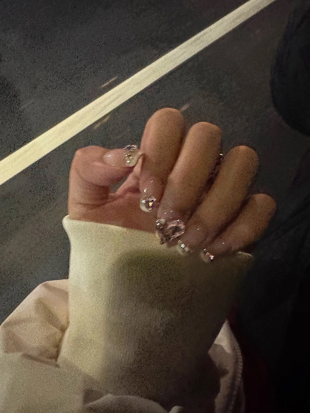 Crystal Romance – Handmade Press-On Nails