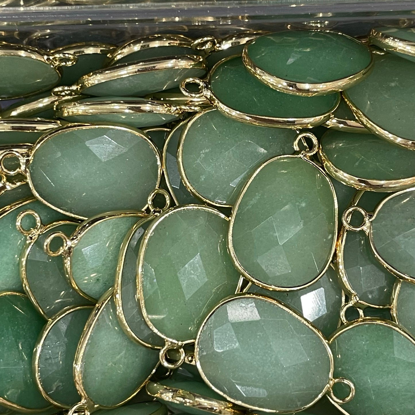 Verdant Glow Green Aventurine Oval Pendant