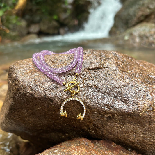 Amethyst Soundwave Necklace