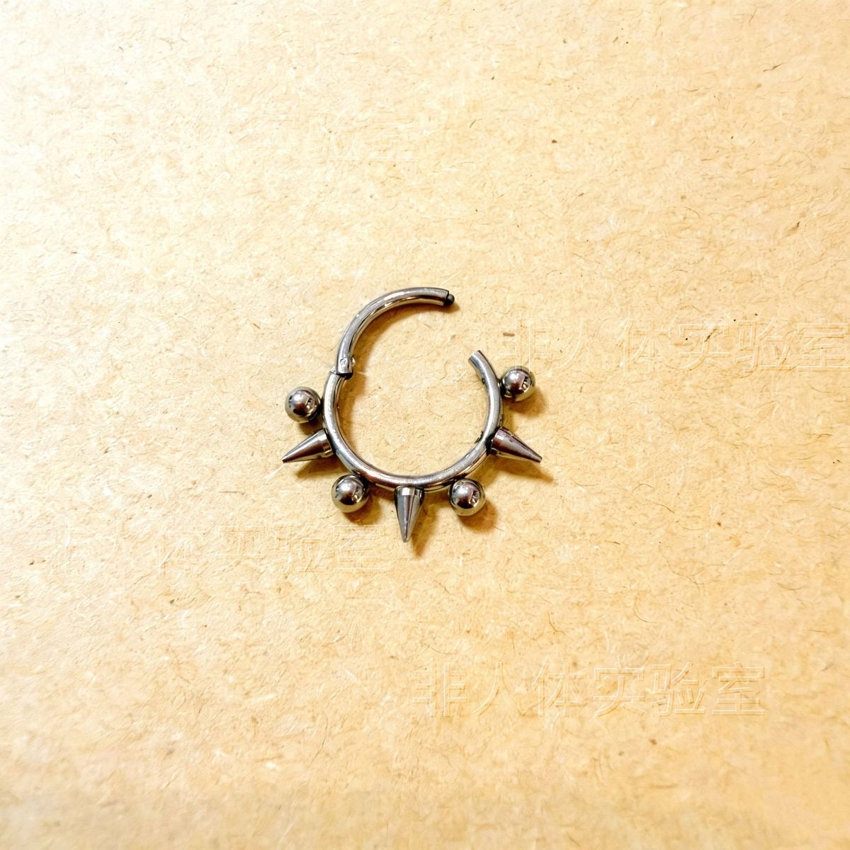 Gothic Spiked Ball Stainless Steel Septum Clicker