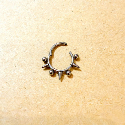 Gothic Spiked Ball Stainless Steel Septum Clicker