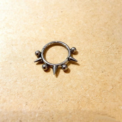 Gothic Spiked Ball Stainless Steel Septum Clicker