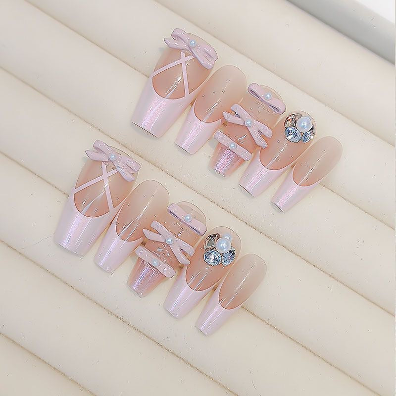 Glamour Bow & Crystal Tips