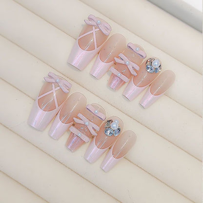 Glamour Bow & Crystal Tips