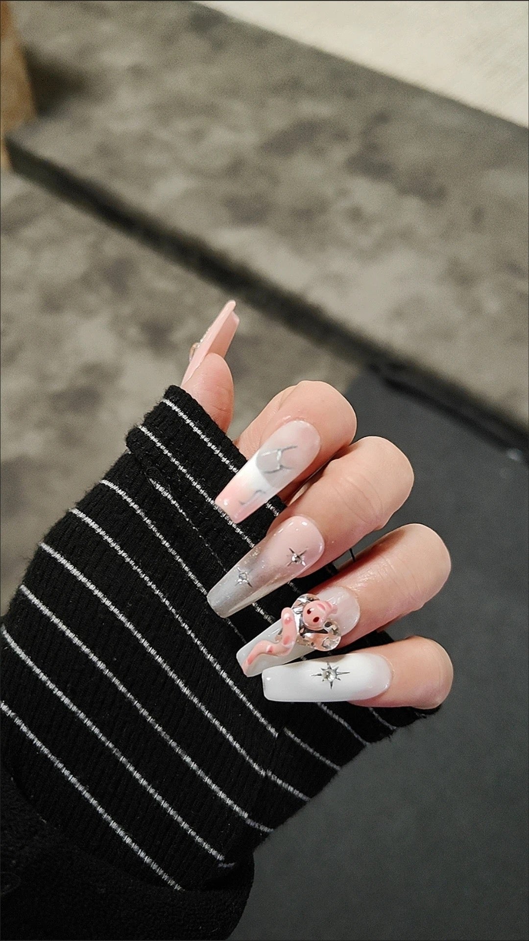 Whimsical Snake & Gem Fantasy Press-On Nails