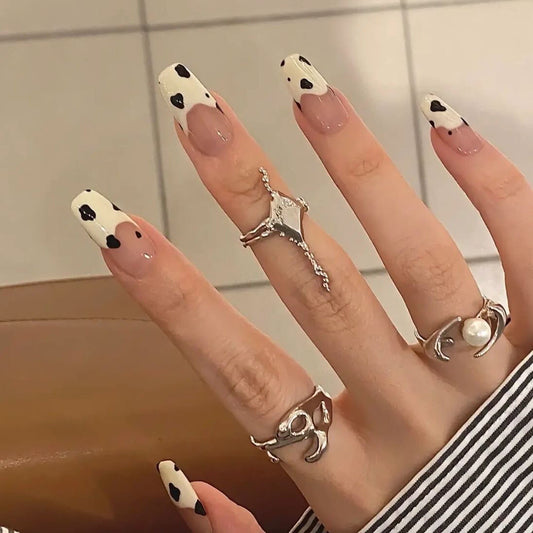 Cow Print Chic Press-On Nails