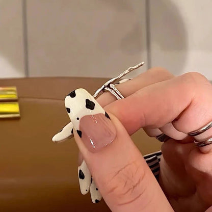 Cow Print Chic Press-On Nails