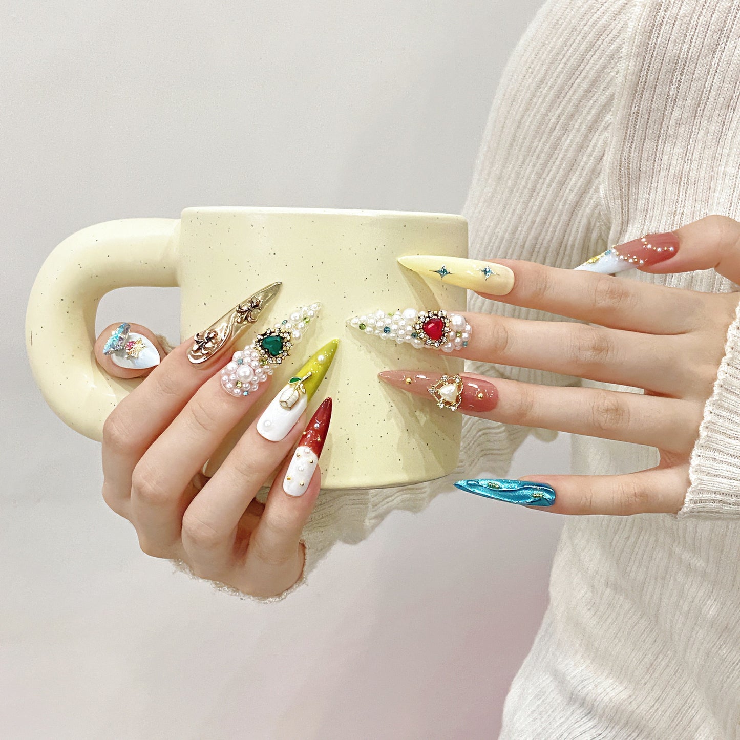 Luxury Jeweled Statement Press-On Nails