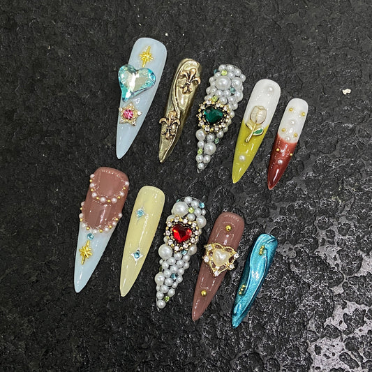 Luxury Jeweled Statement Press-On Nails