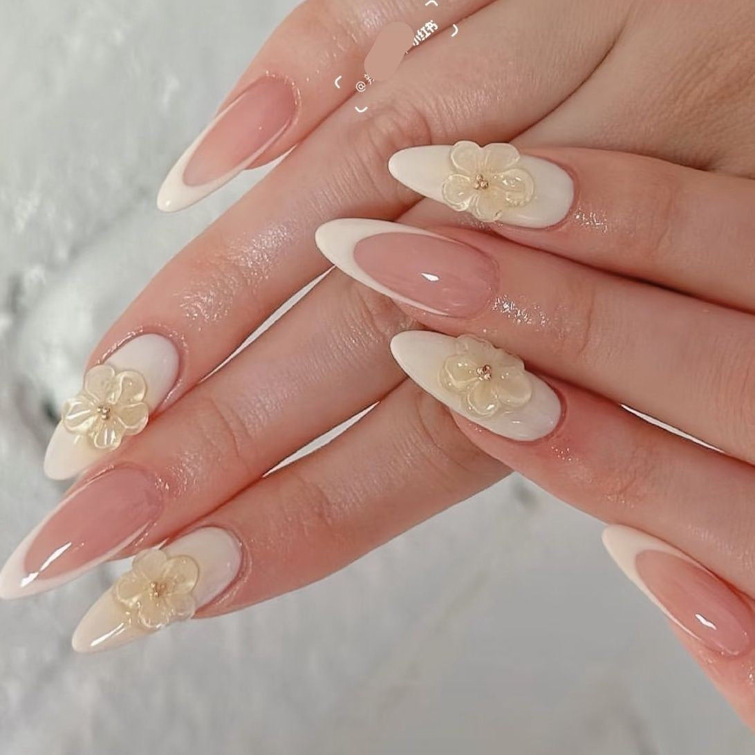 Ivory Bloom & Gilded Sheen: Minimalist Opal Set