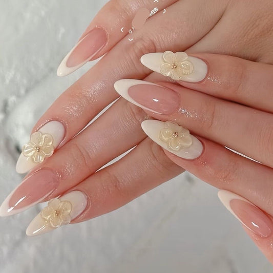 Ivory Bloom & Gilded Sheen: Minimalist Opal Set