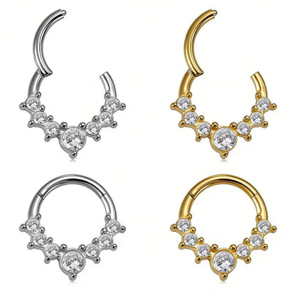 Starry Galaxy Crystal Nose Hoop