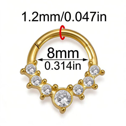 Starry Galaxy Crystal Nose Hoop