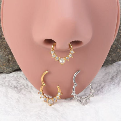 Starry Galaxy Crystal Nose Hoop