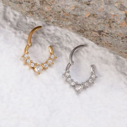 Starry Galaxy Crystal Nose Hoop