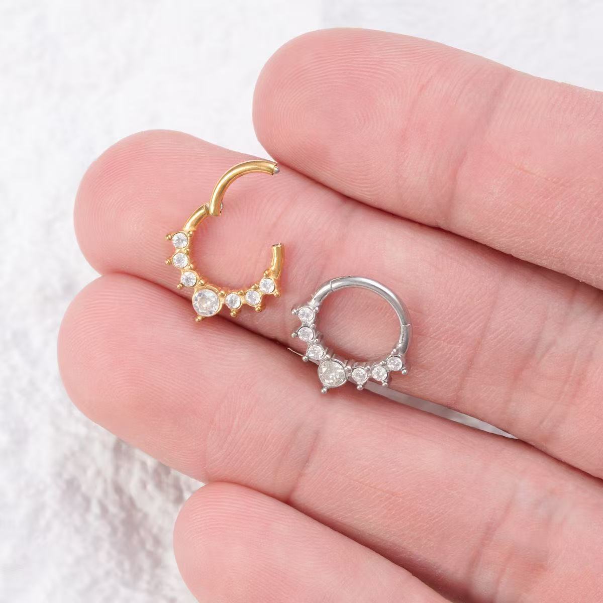 Starry Galaxy Crystal Nose Hoop