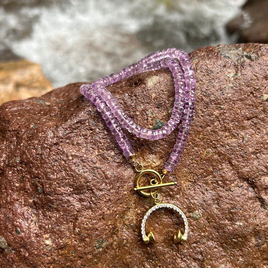 Amethyst Soundwave Necklace