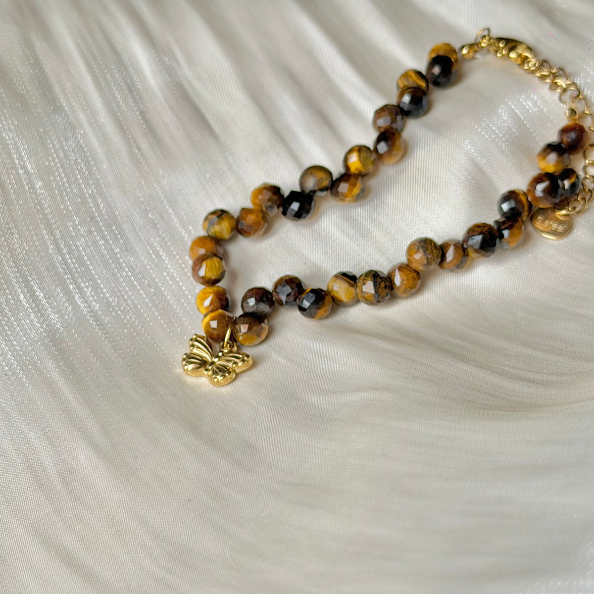 Handmade Faceted Natural Tiger’s Eye Necklace & Earring Set | Necklace 40-45cm Adjustable